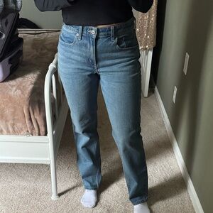 Abercrombie & Fitch Women's Straight Leg Blue Jeans